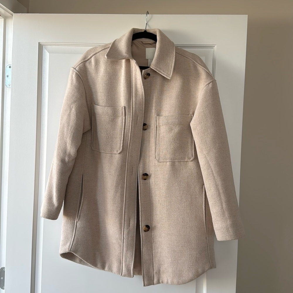 H&M oversized textured shacket - size XS but definitely oversized - gently used